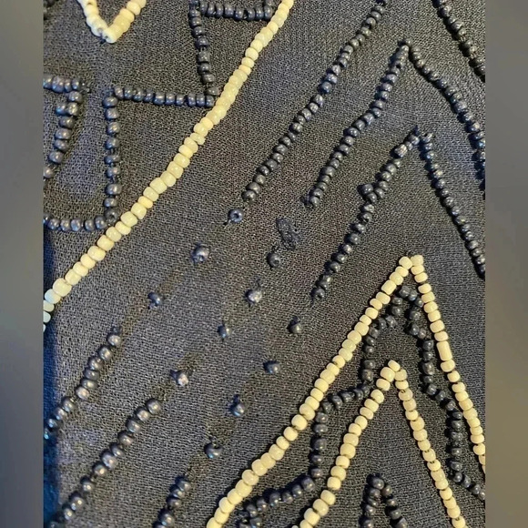 Parker Nadia Navy Beaded Tank Top, size L - Picture 9 of 11